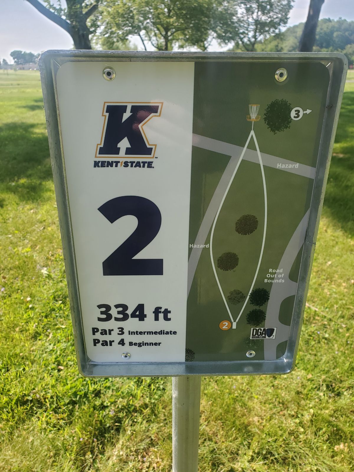 Hole 2 sign