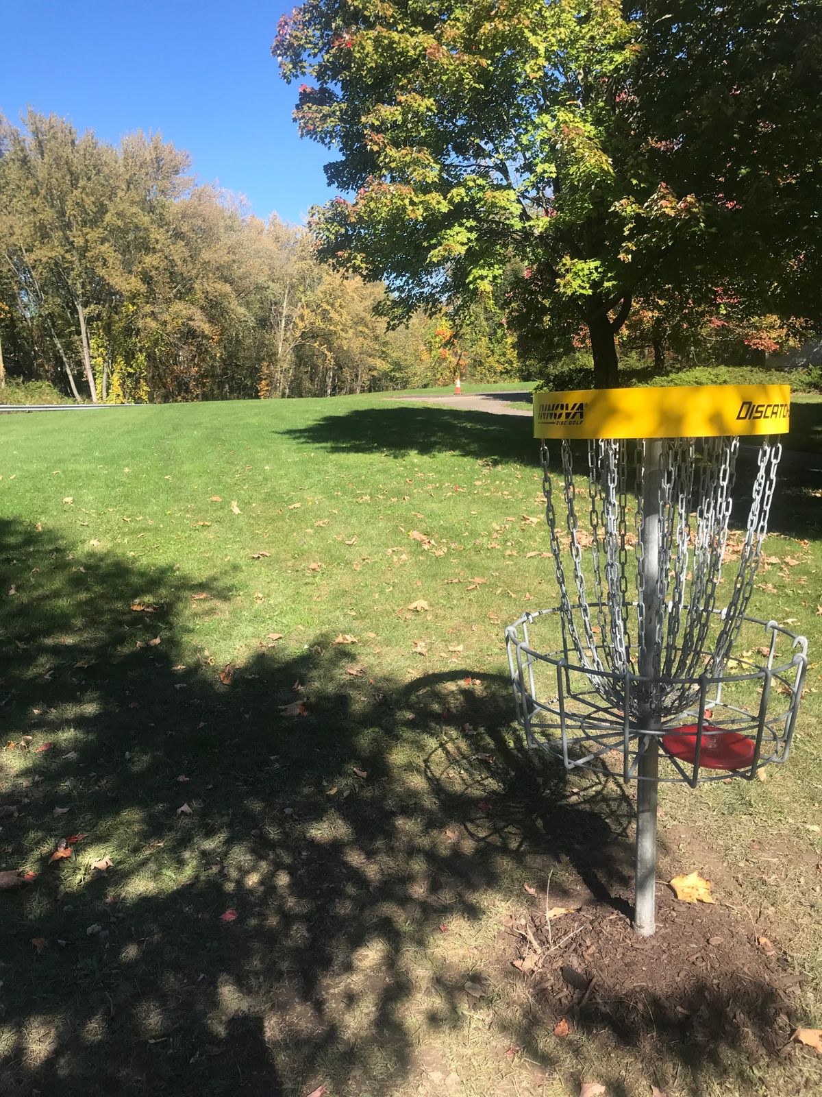 Hole 1 basket to tee