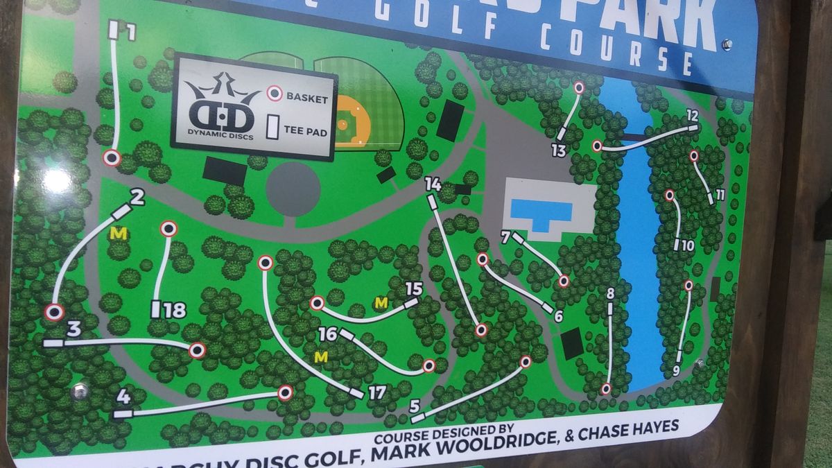 Close up shot of course layout