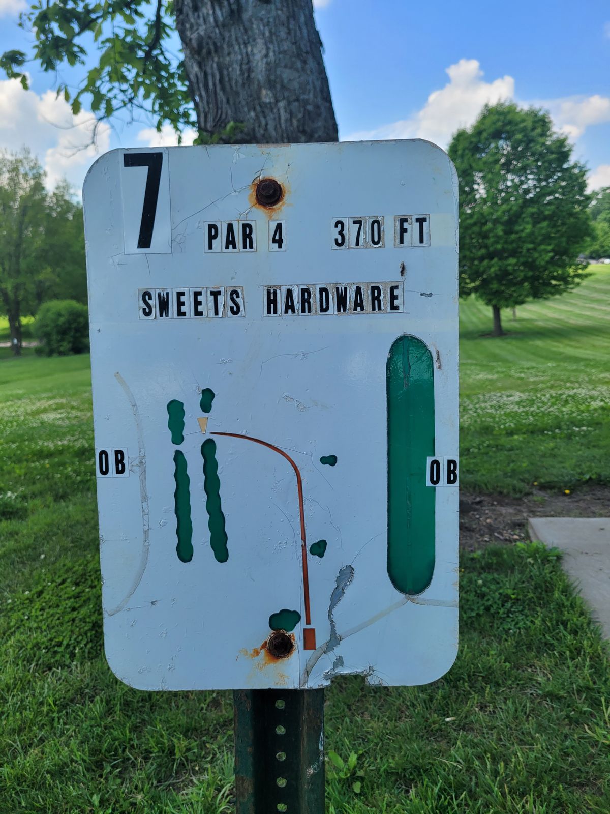 Hole 7 Tee Sign