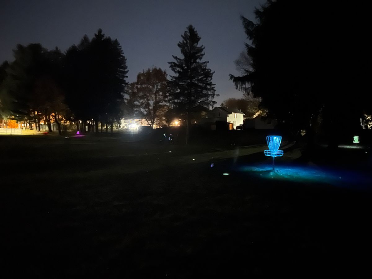 Pins #1, #5 and #6 during the inaugural glow event at Franchot.