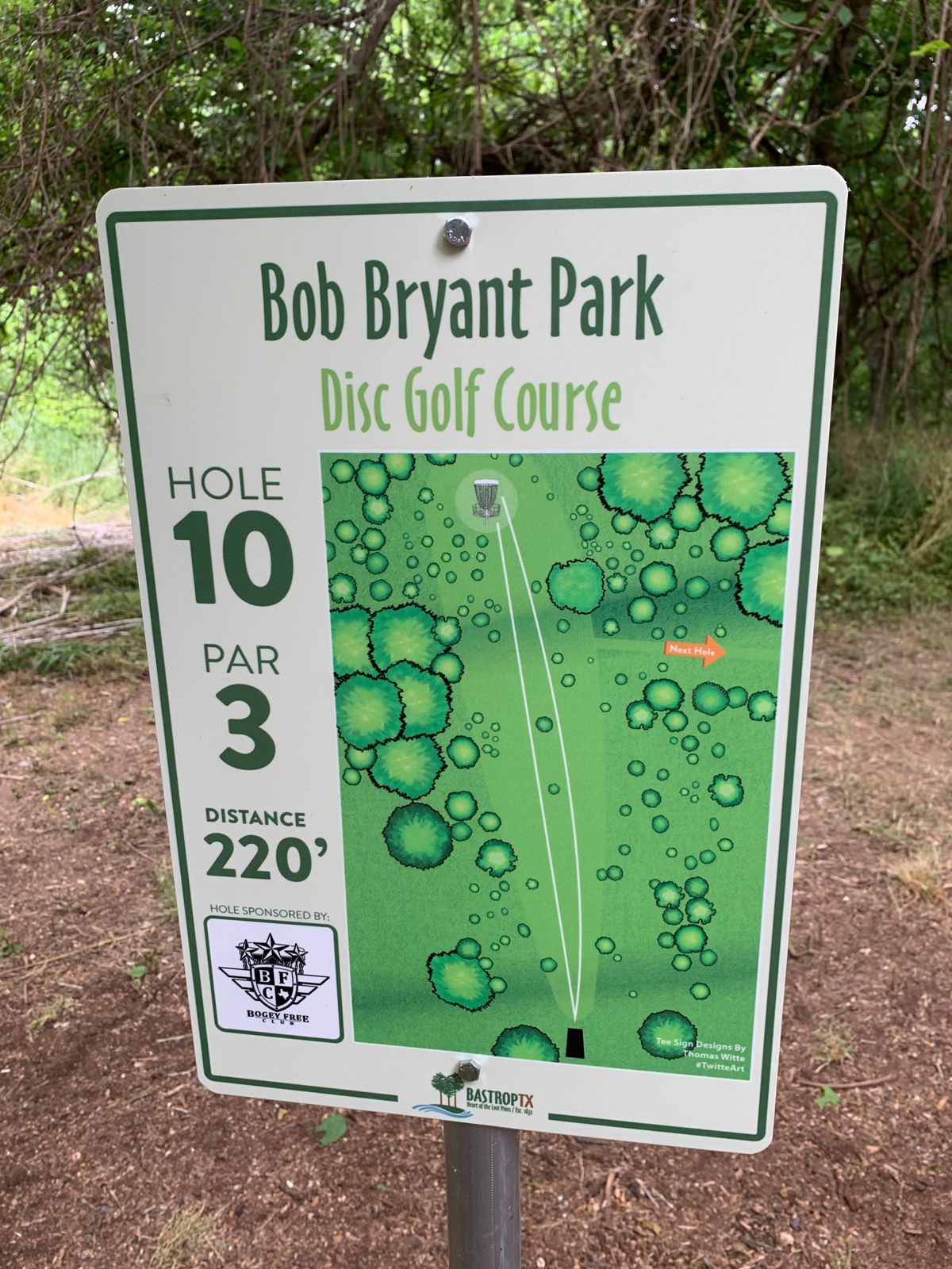Hole 10 sign