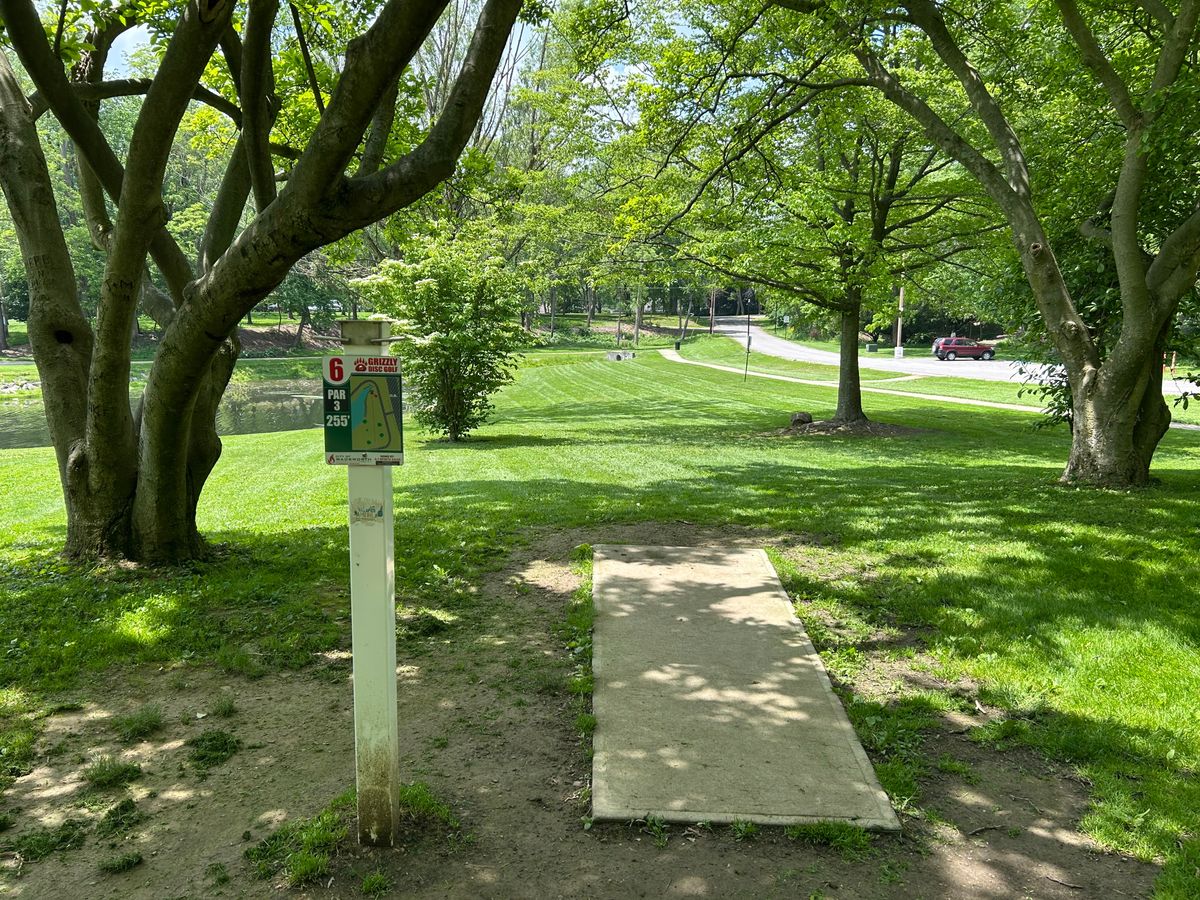 Hole 6 basket watch for water on left