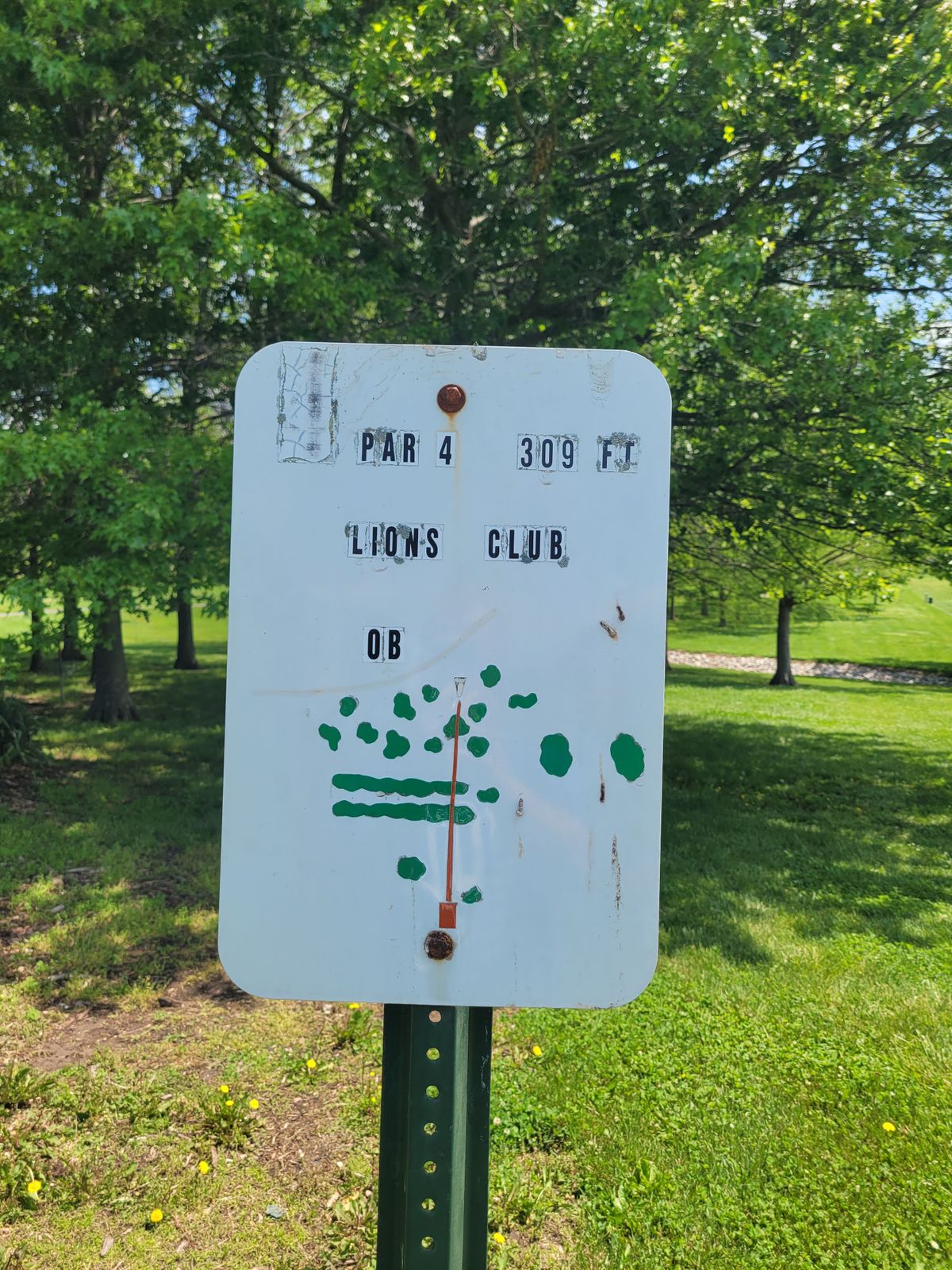 Hole 4 Tee Sign