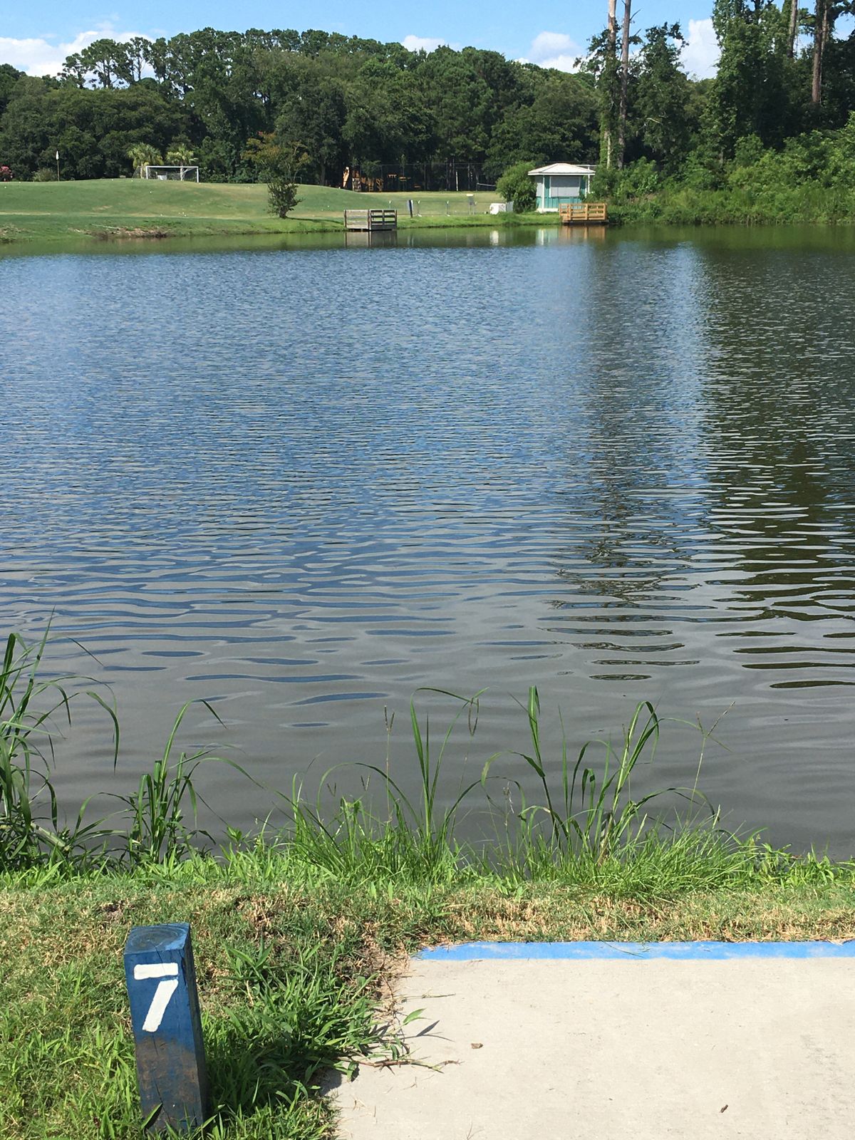 Hole 7 across lagoon