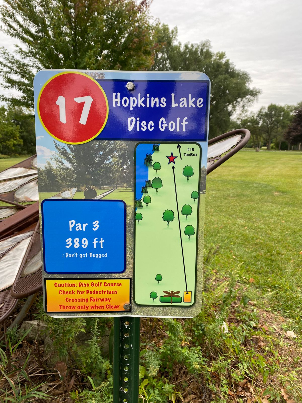 Hole 17 Tee Sign.