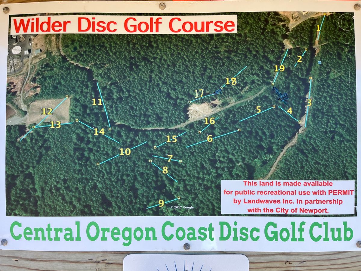 Updated Map Wilder 19 holes.