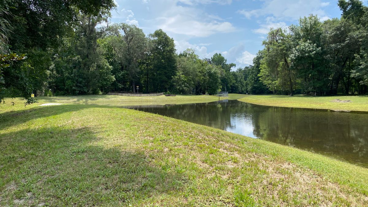 A couple of times a year "Lake Sawmill" appears creating a very challenging shot on holes 12, 13 and 23