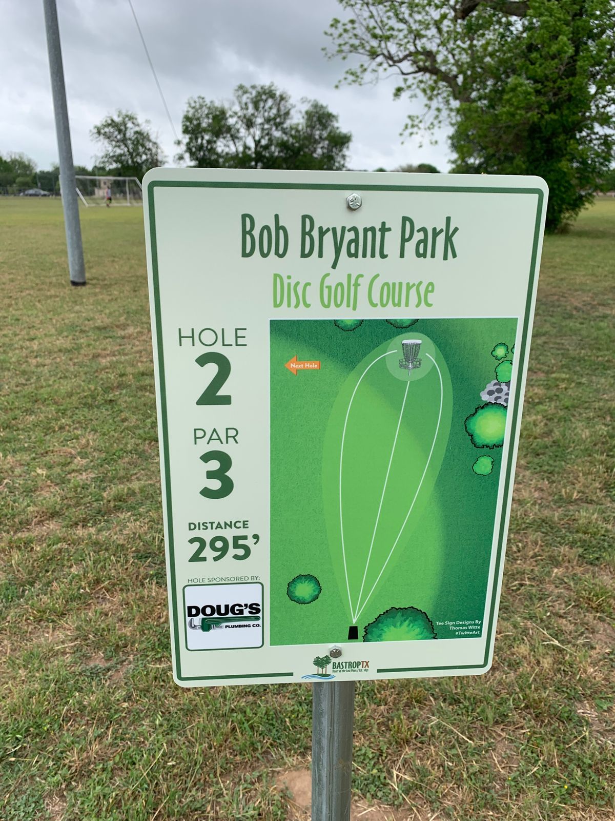Hole 2 sign