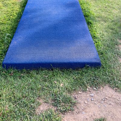 Blue turf tee pads