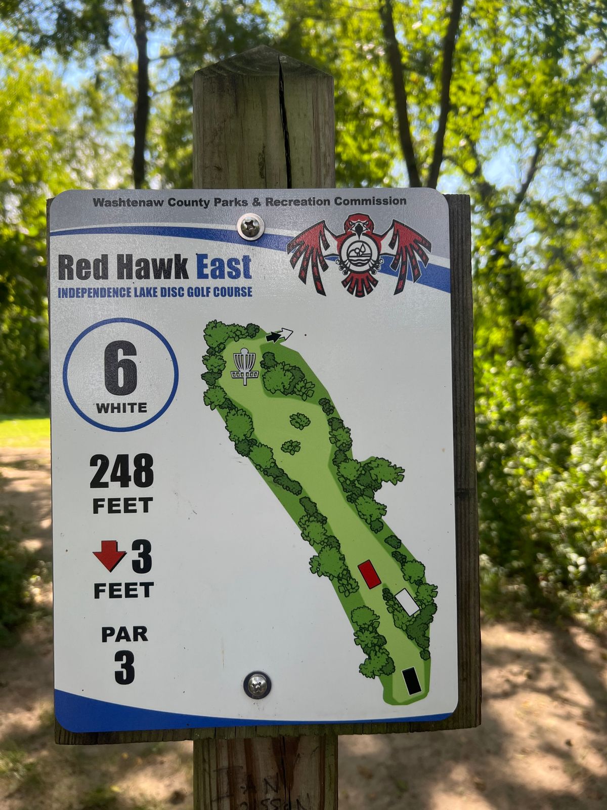 Hole 6 (White) - Hole Sign