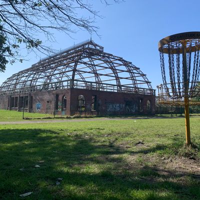 The Victorian Winter Gardens overlooking the basket