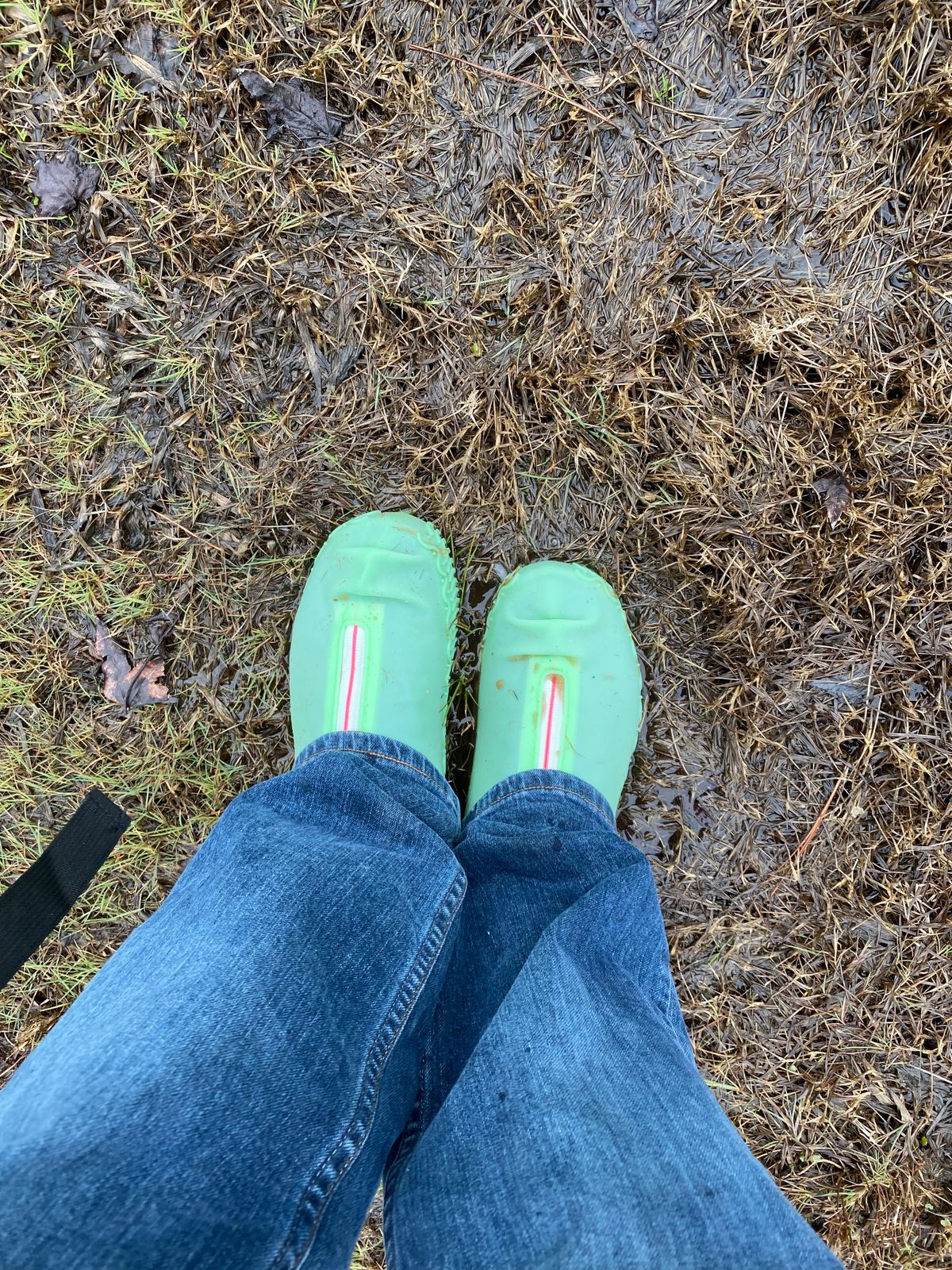 Problem solved for water in holes 1-2-3. Waterproof shoe cover from amazon. No more wet shoes.