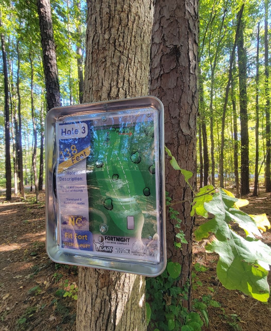 Hole 3 tee sign