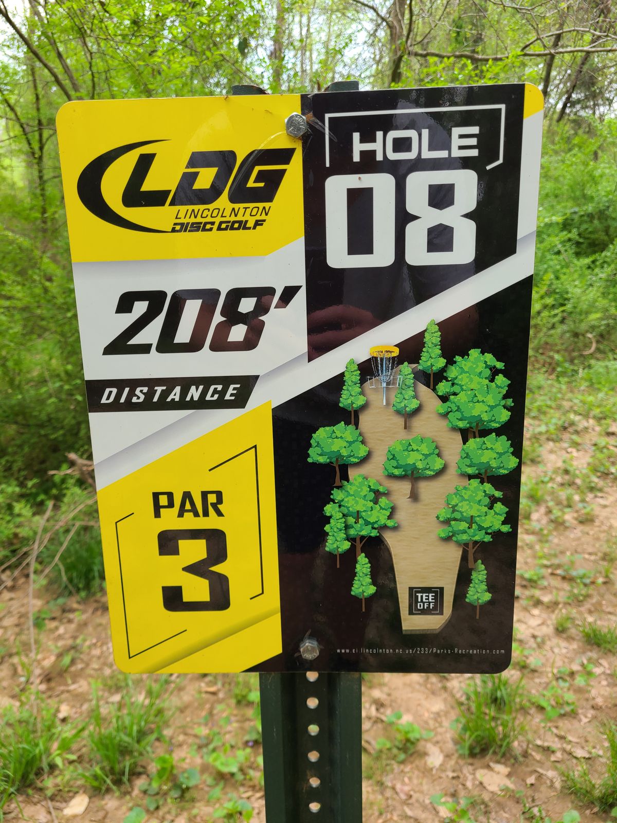 Hole 8 tee sign