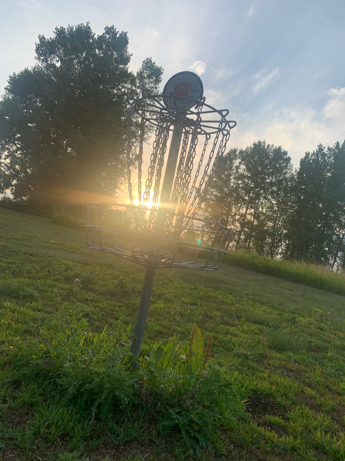 View of hole 2 basket.