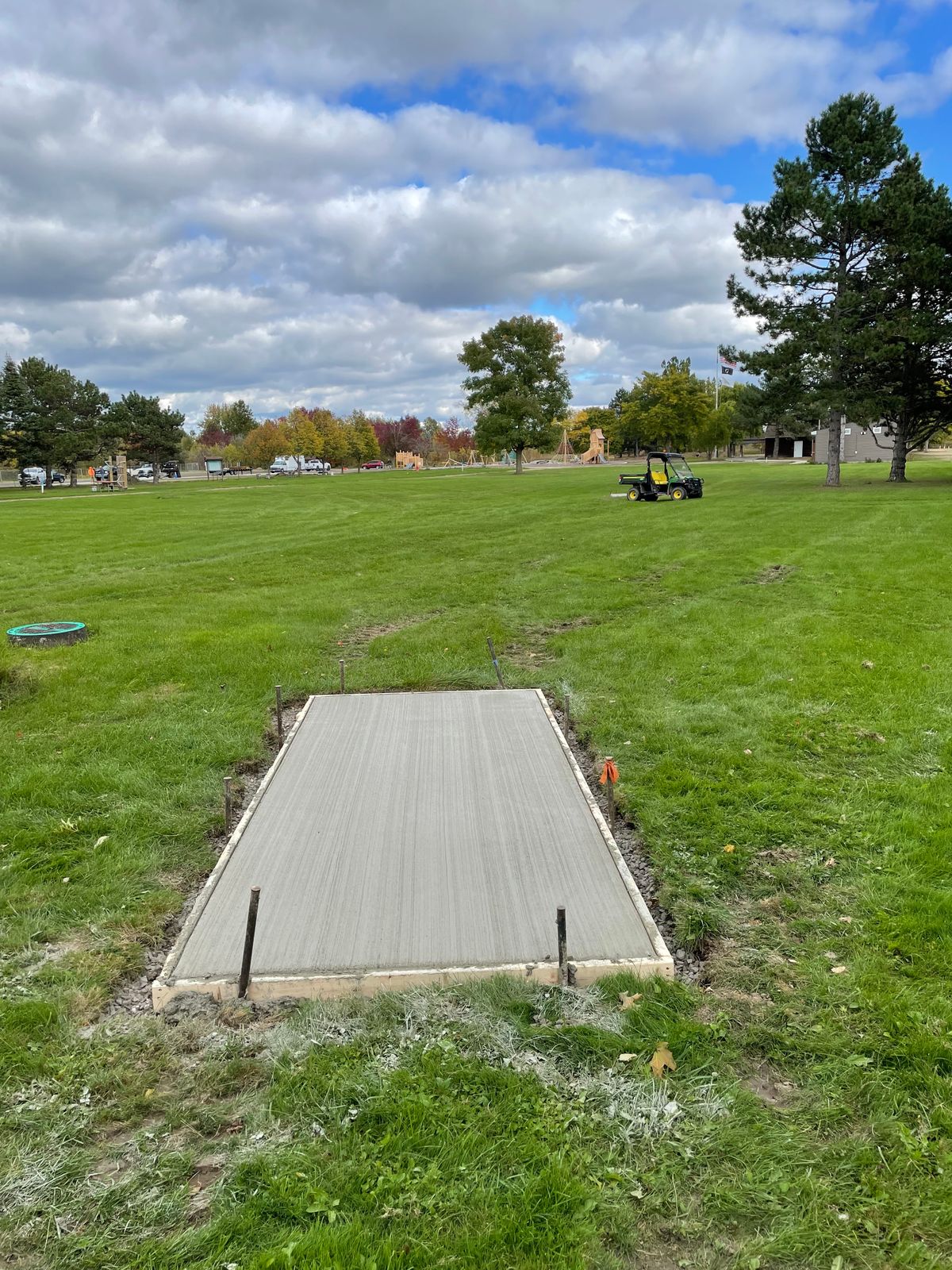 New tee pad install