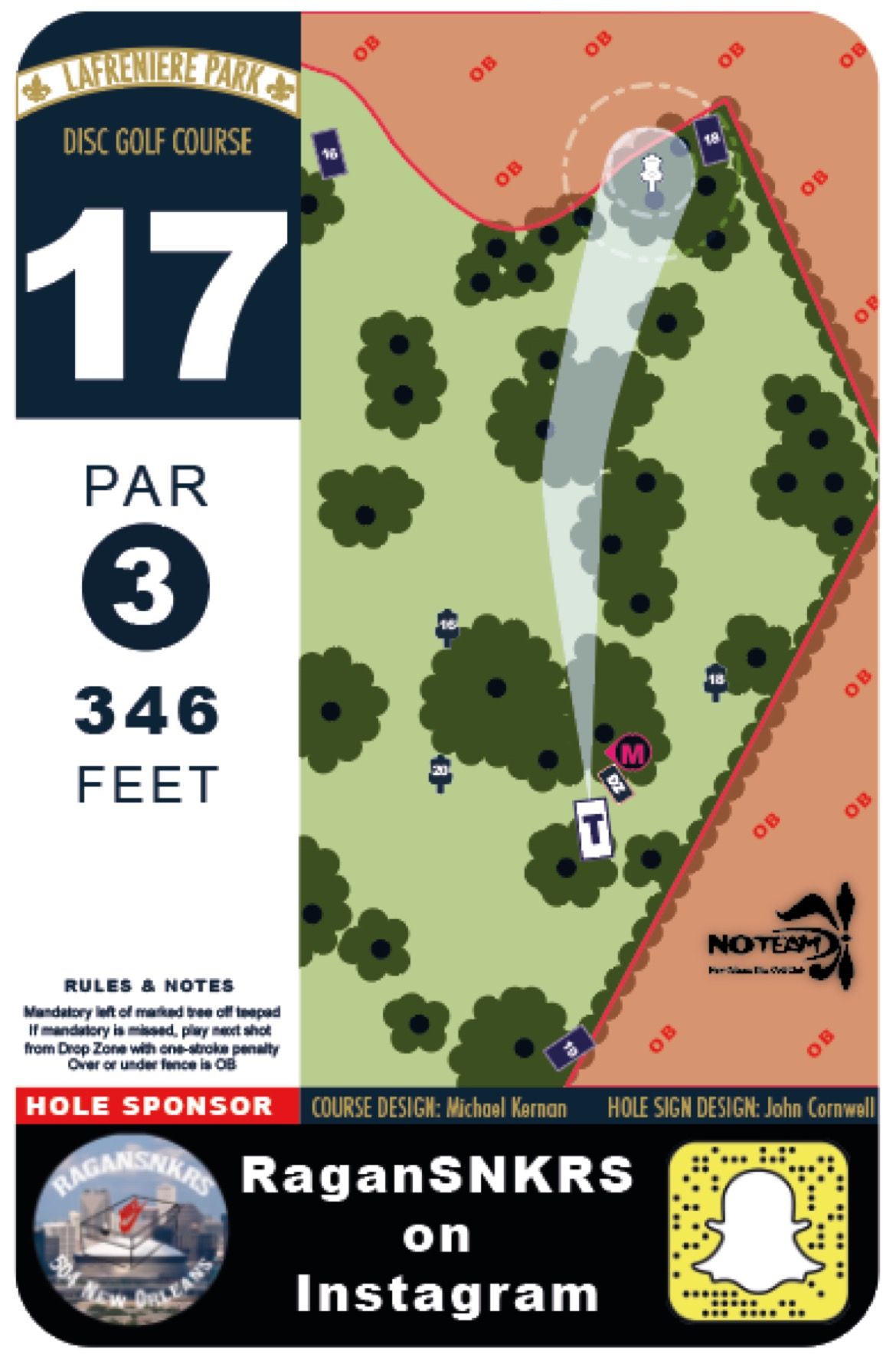 Hole 17 sign