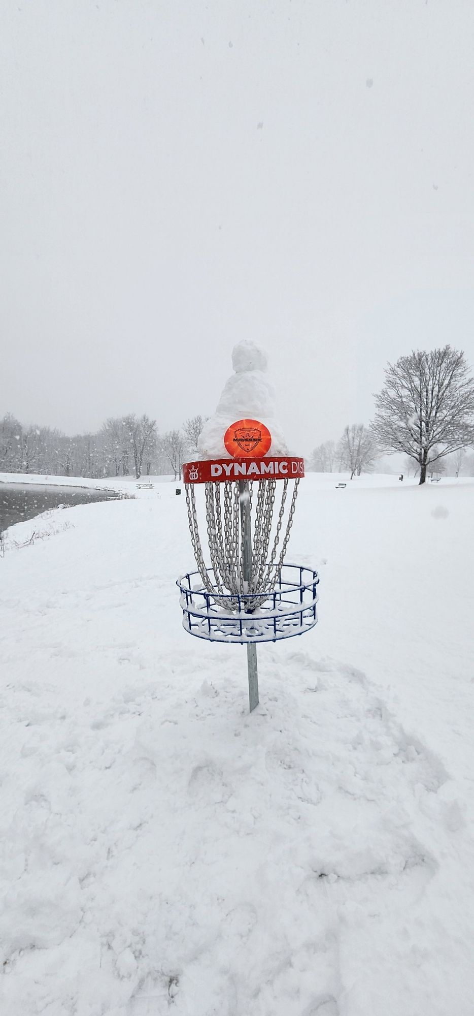 Such a chilly hole 5. The snow made it even more challenging!