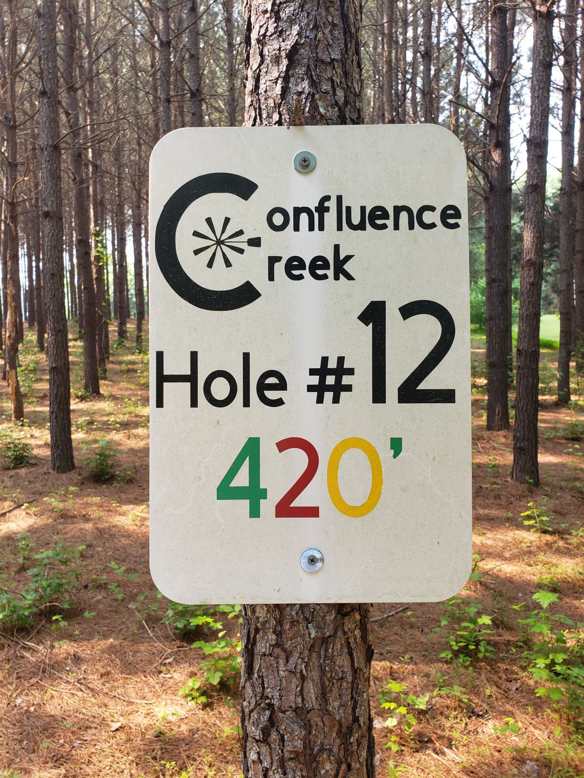 Hole 12 tee sign