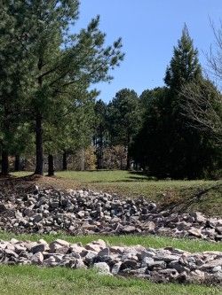 Fairway before the jetty leading up to the green