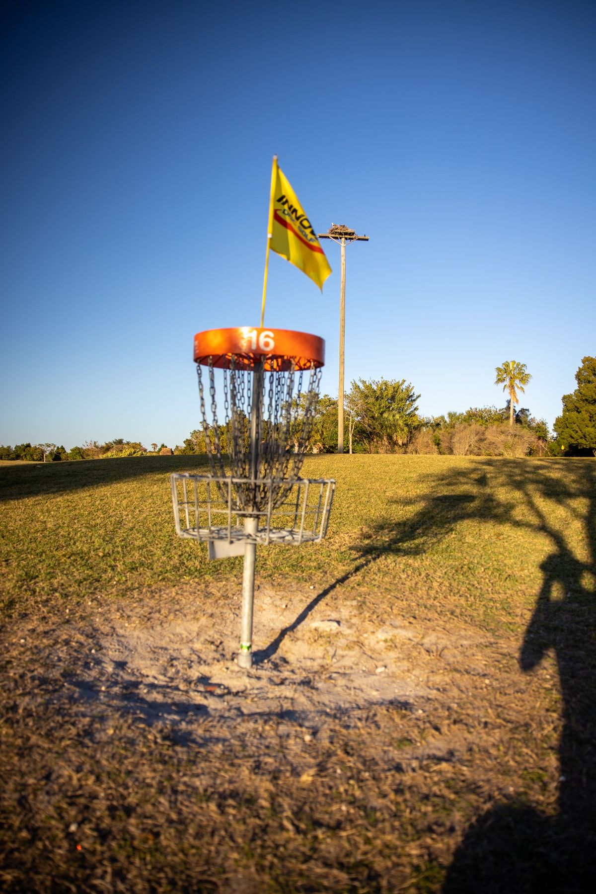 Hole 16 basket.
