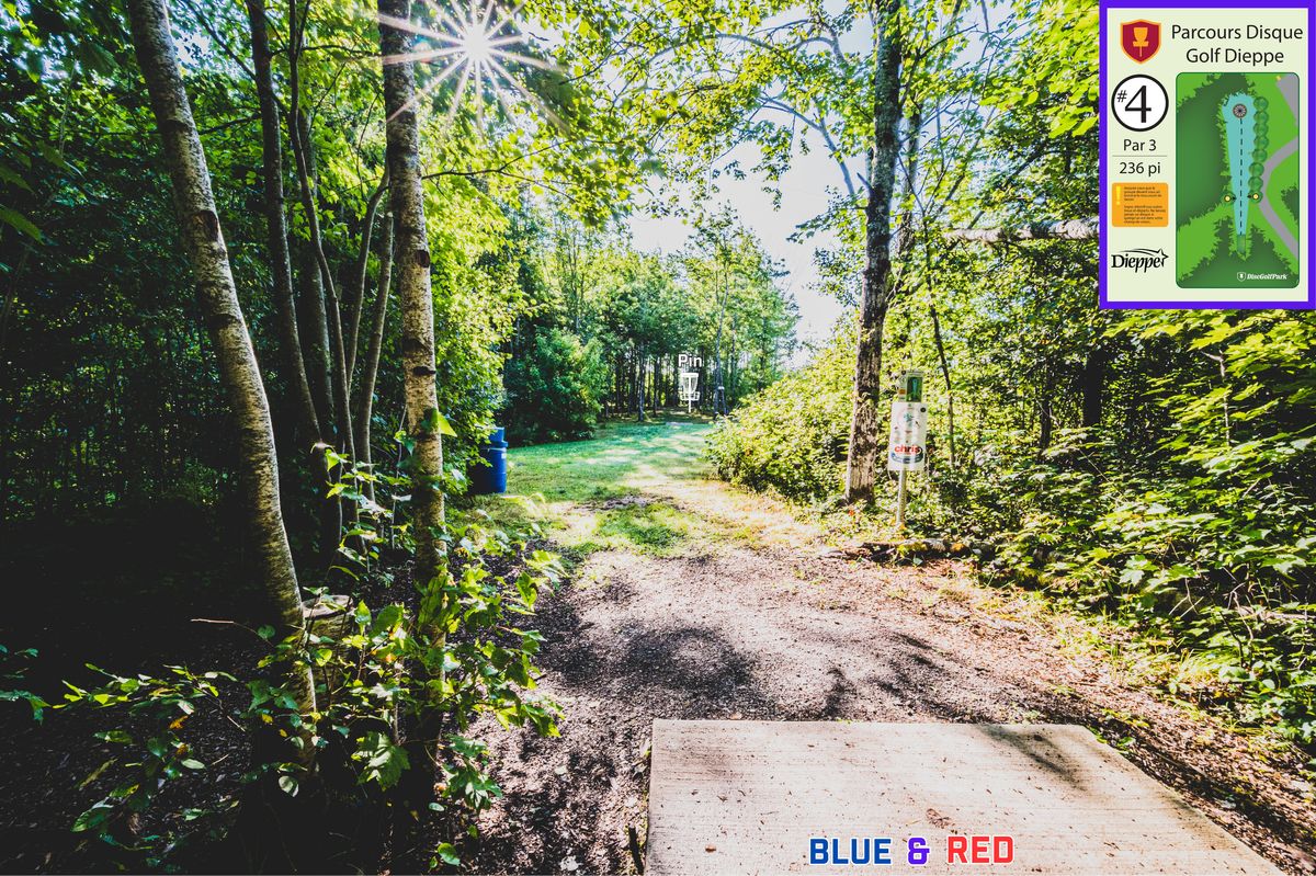 Hole 4 Blue & Red Tee.