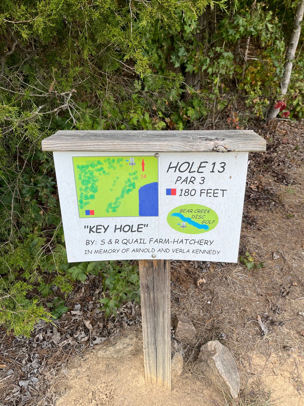 Hole 13 sign