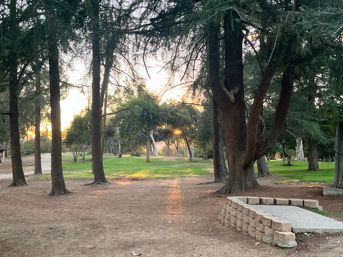 Hole #1 Veterans Park, Sylmar CA. Sylmar Disc Golf Club