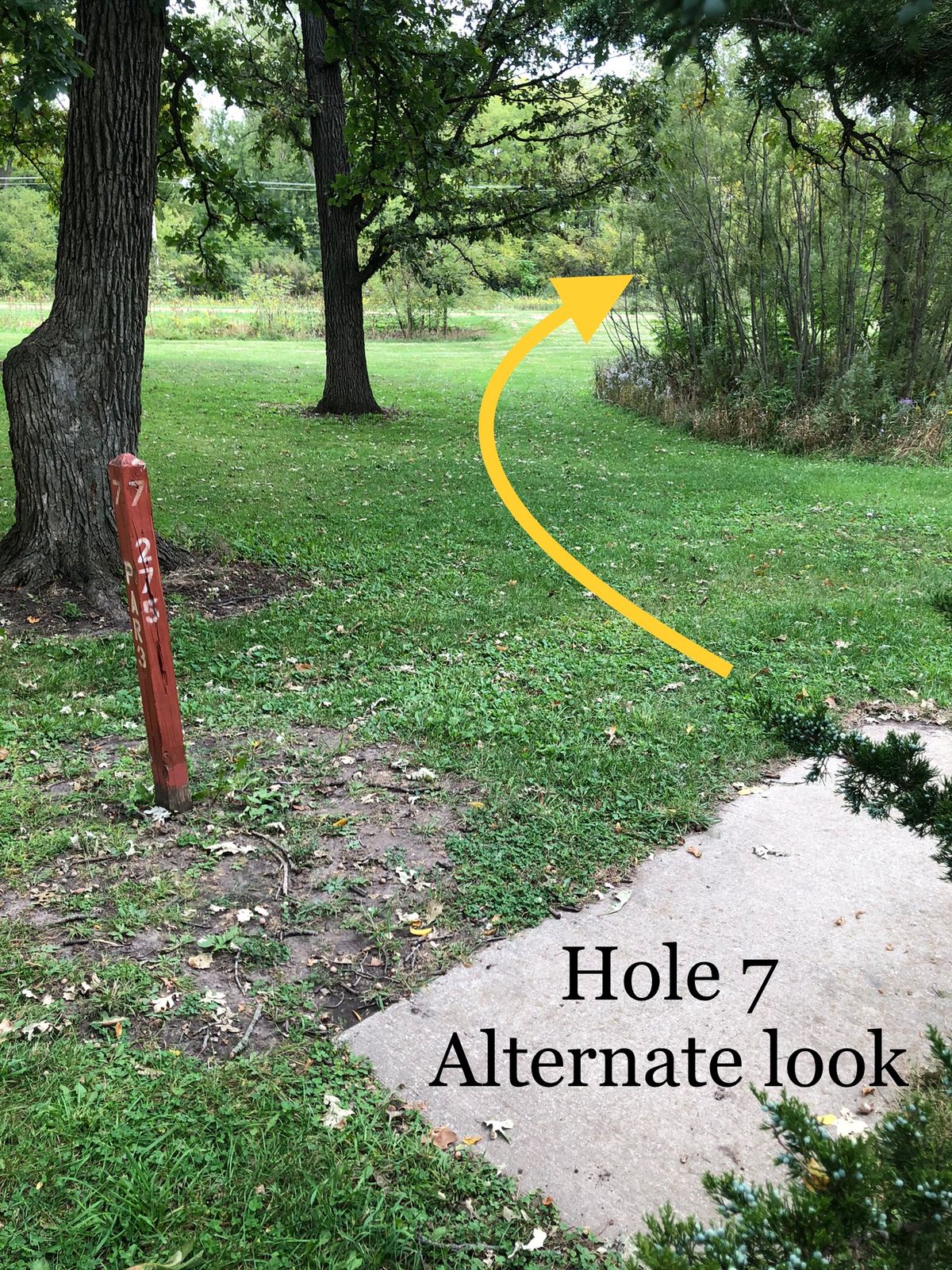 Alternate look from hole 7 to the left of the rough/OB.