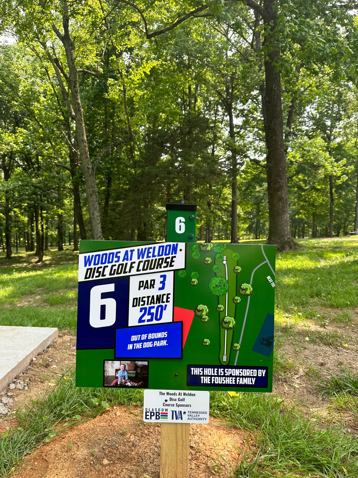 Hole 6 Tee Sign