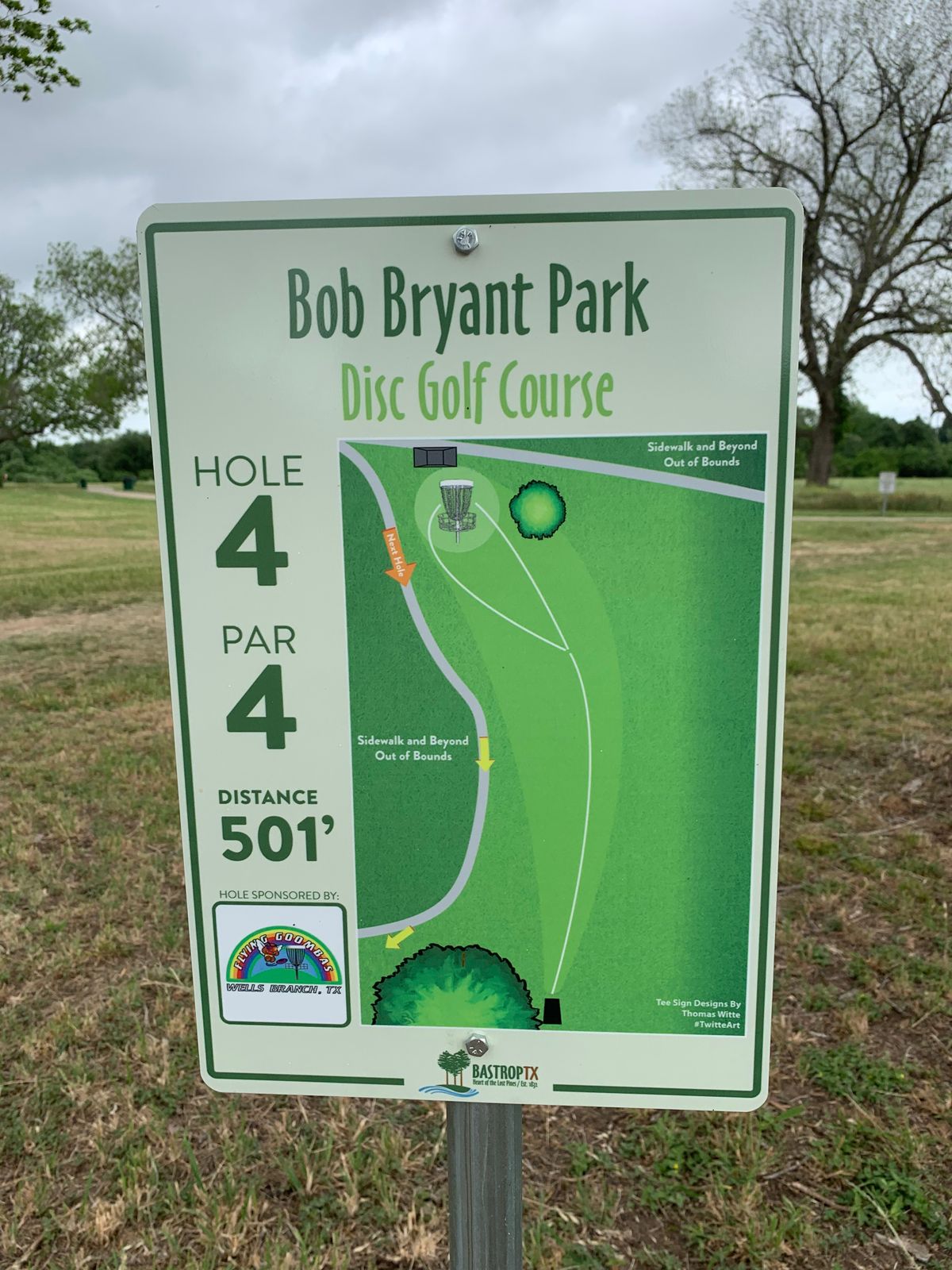 Hole 4 sign