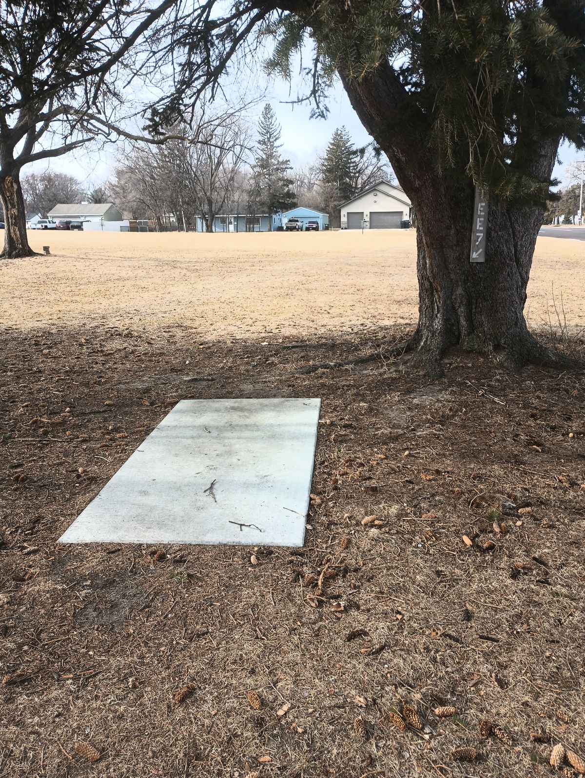 Hole seven from the tee pad