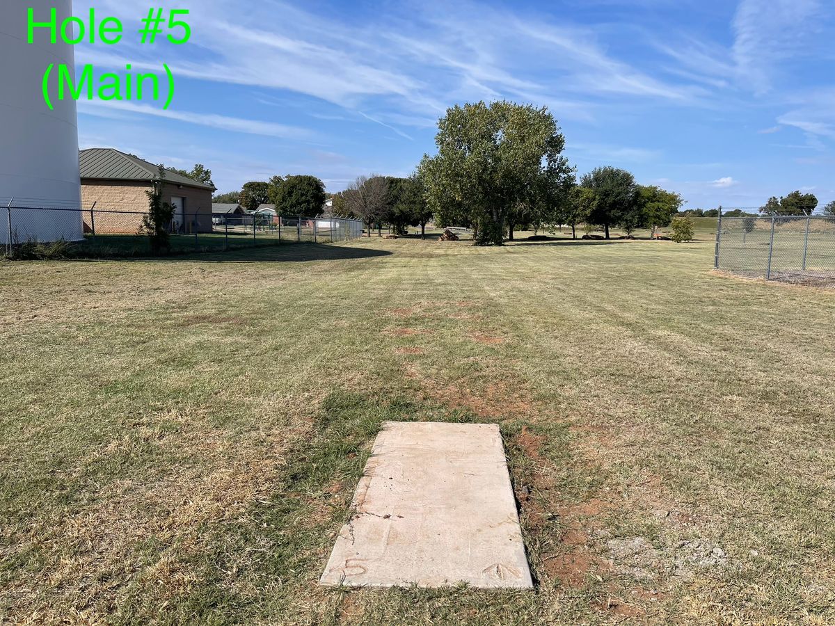 Hole #5 (Main) - Straight ahead behind the rock.