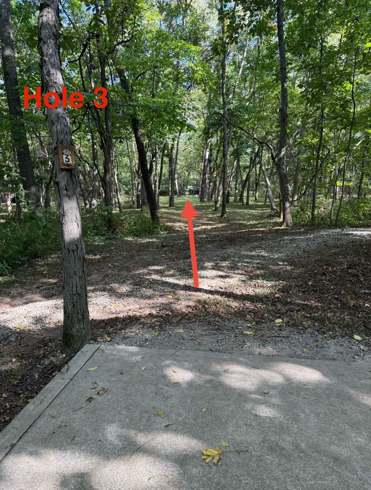 Hole 3 tight tunnel shot