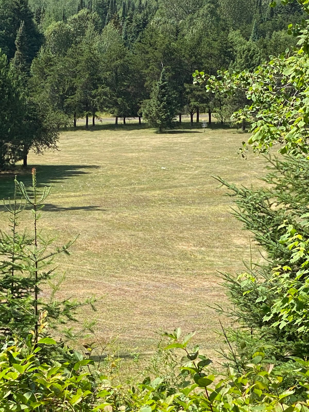 Hole 18: zoom shot of the tee.