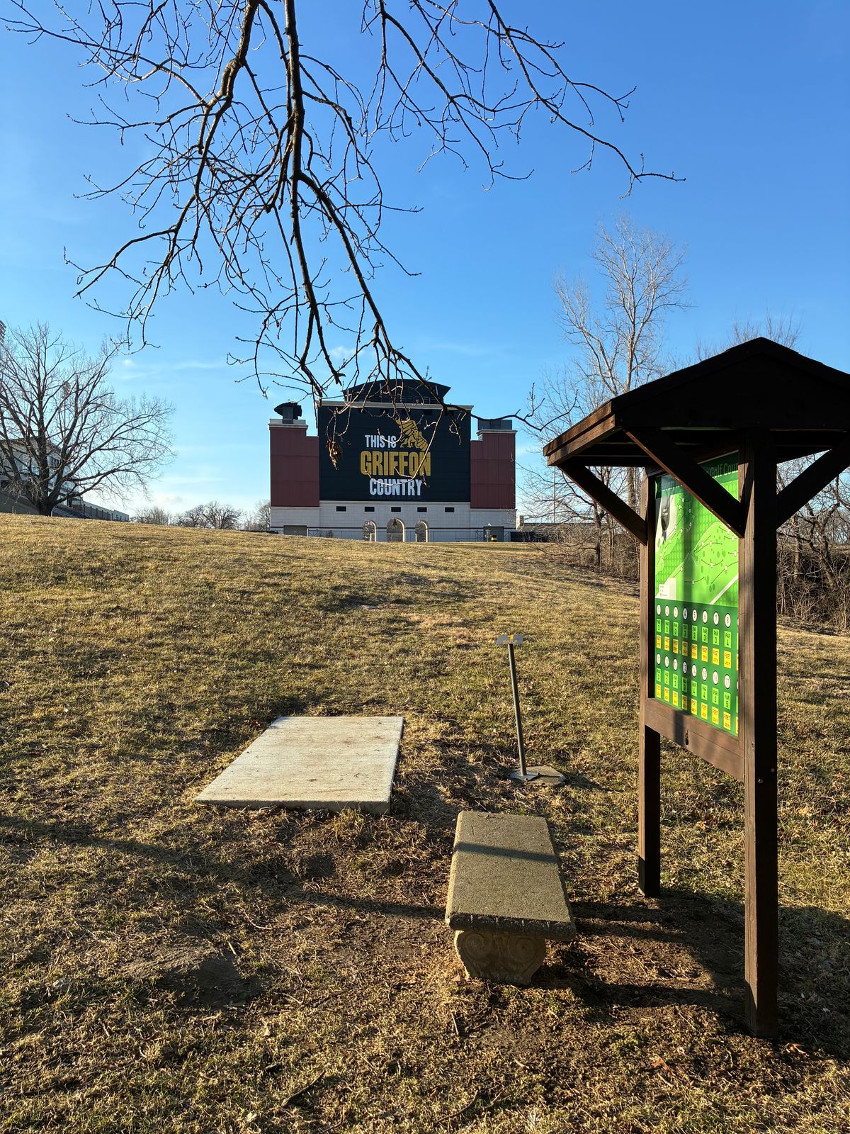 The university has all the potential in the world that have a beautiful disc golf course.