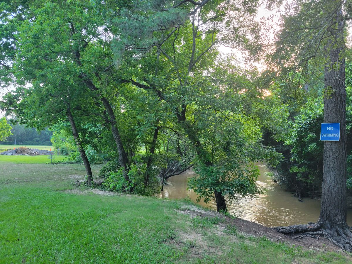 Full creek on hole 1