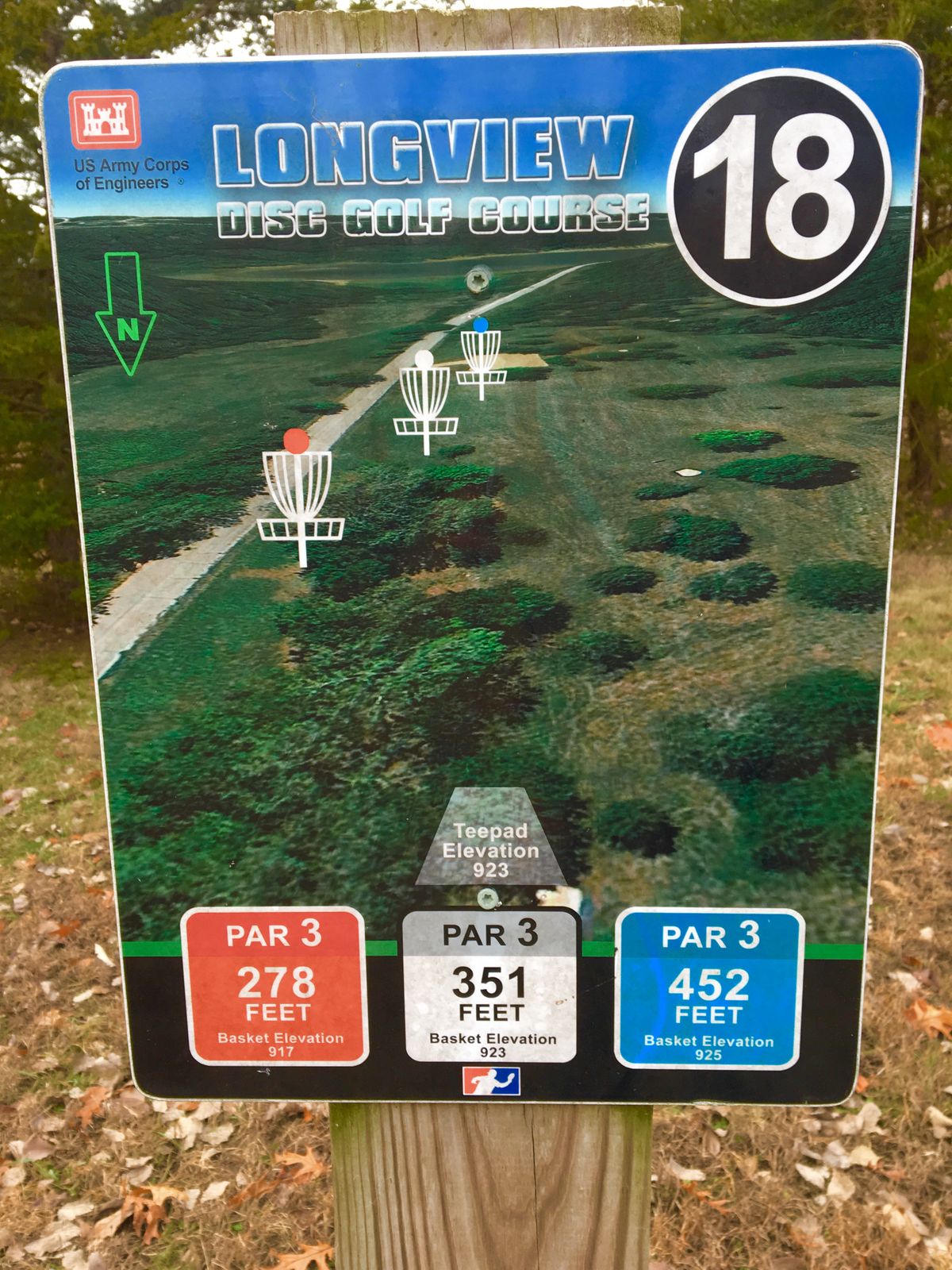 Hole 18 Tee Sign