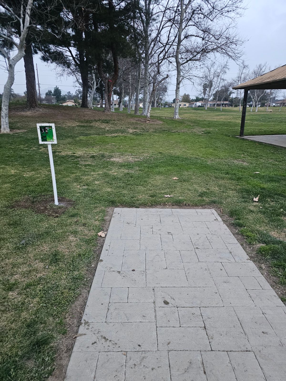 Hole 3 complete with tee sign.
