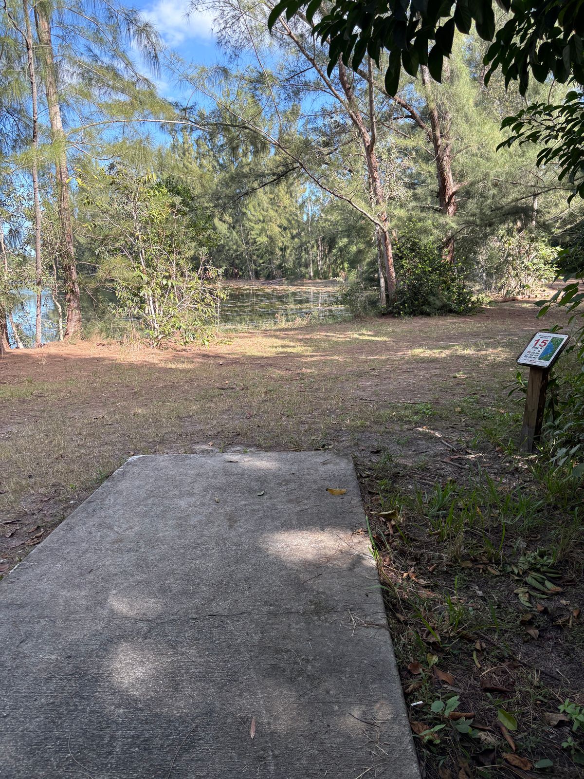 Hole 15, while tee pad