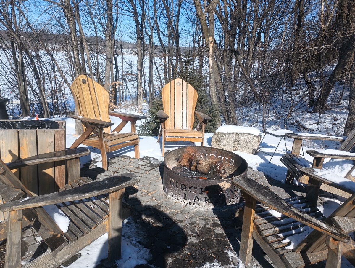 The fire pit where the course starte
