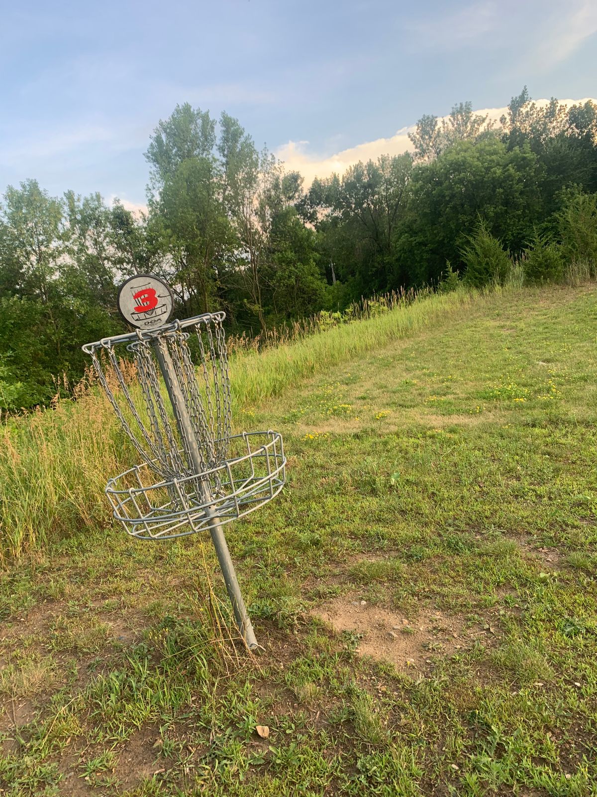 View of hole 3 basket.