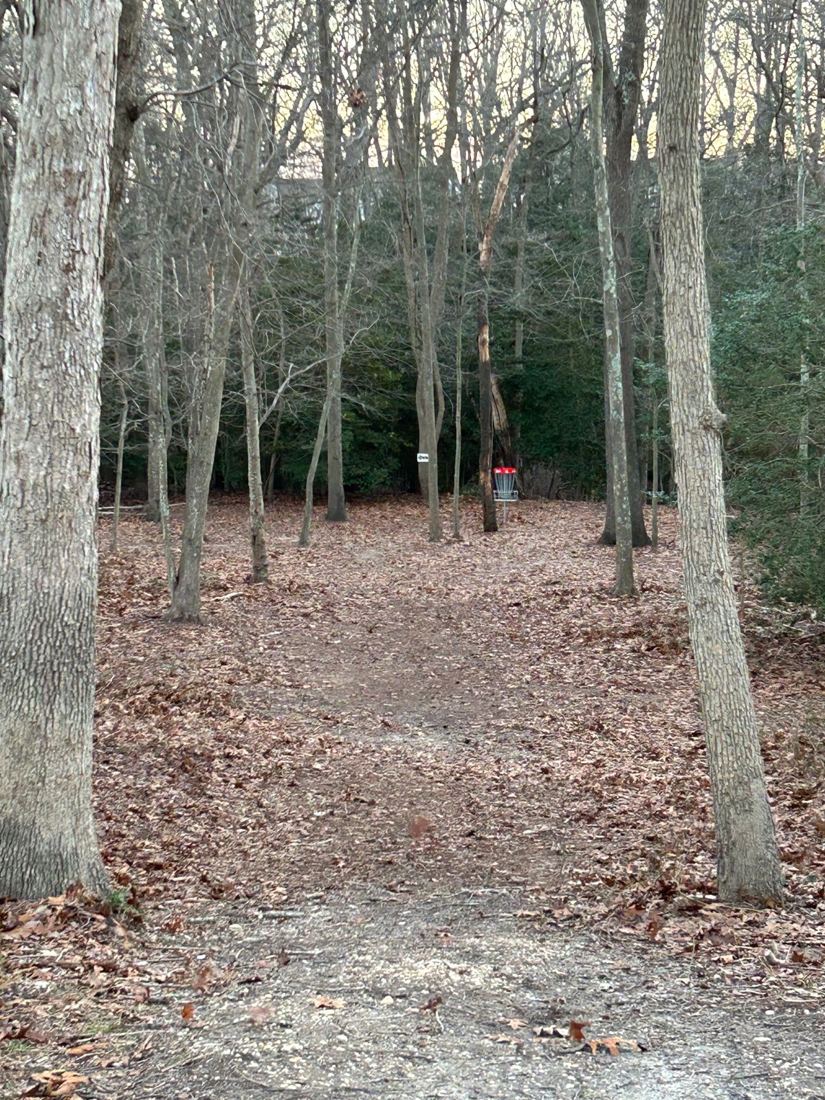 Looking downhill on 13