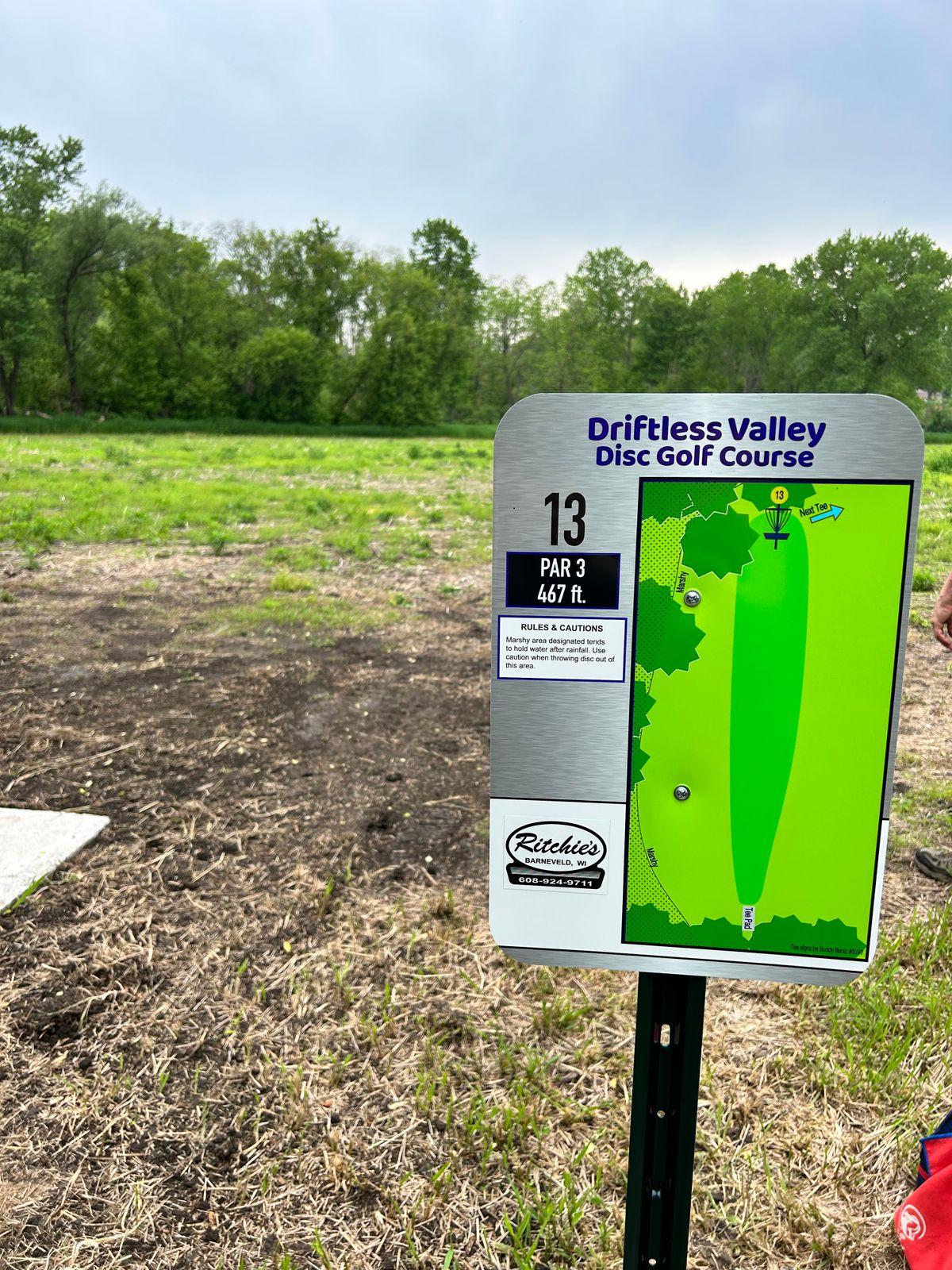 Hole 13 - straight open long bomber shot.