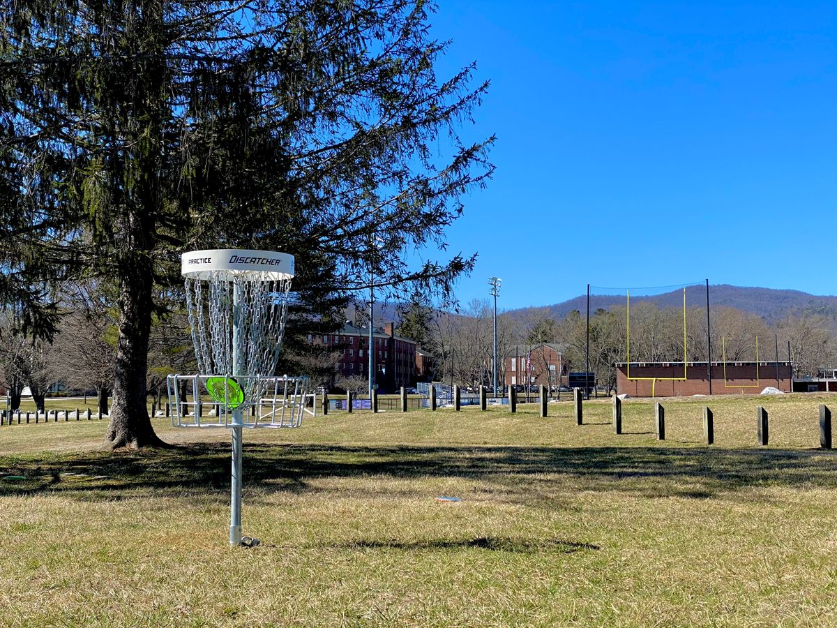 New practice basket near hole one