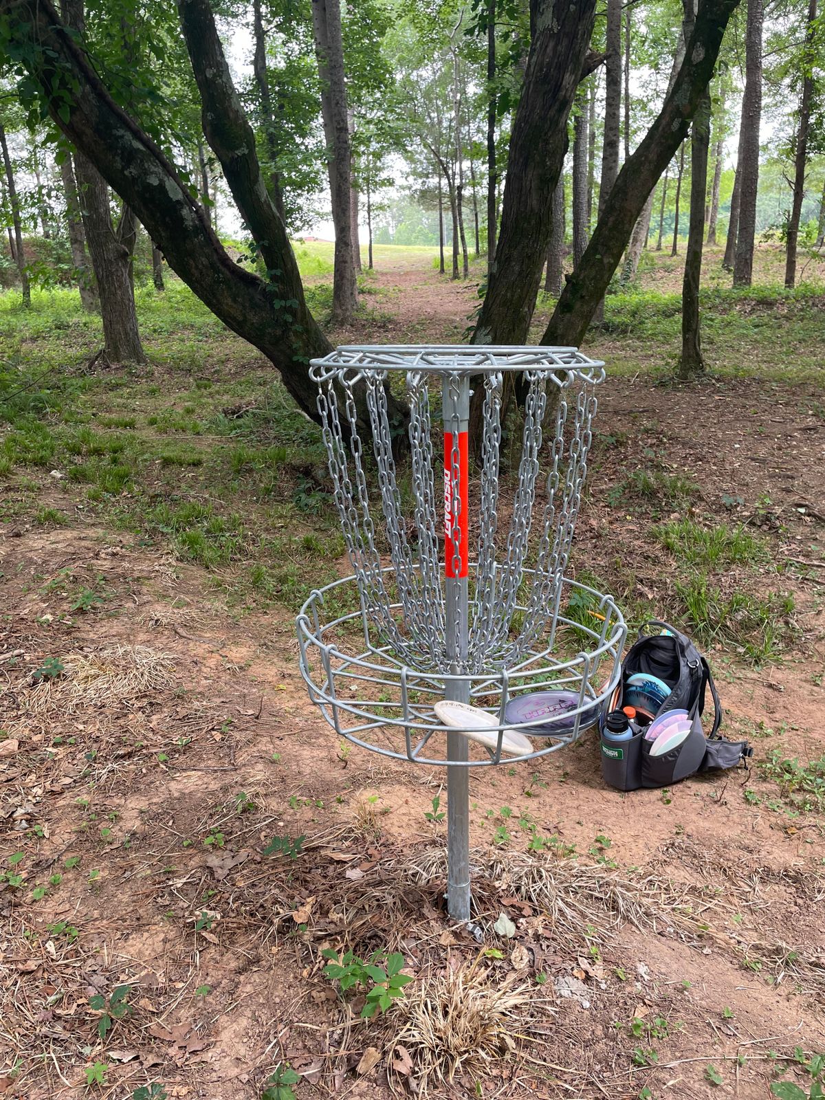 View from basket to hole 16 tee box.
