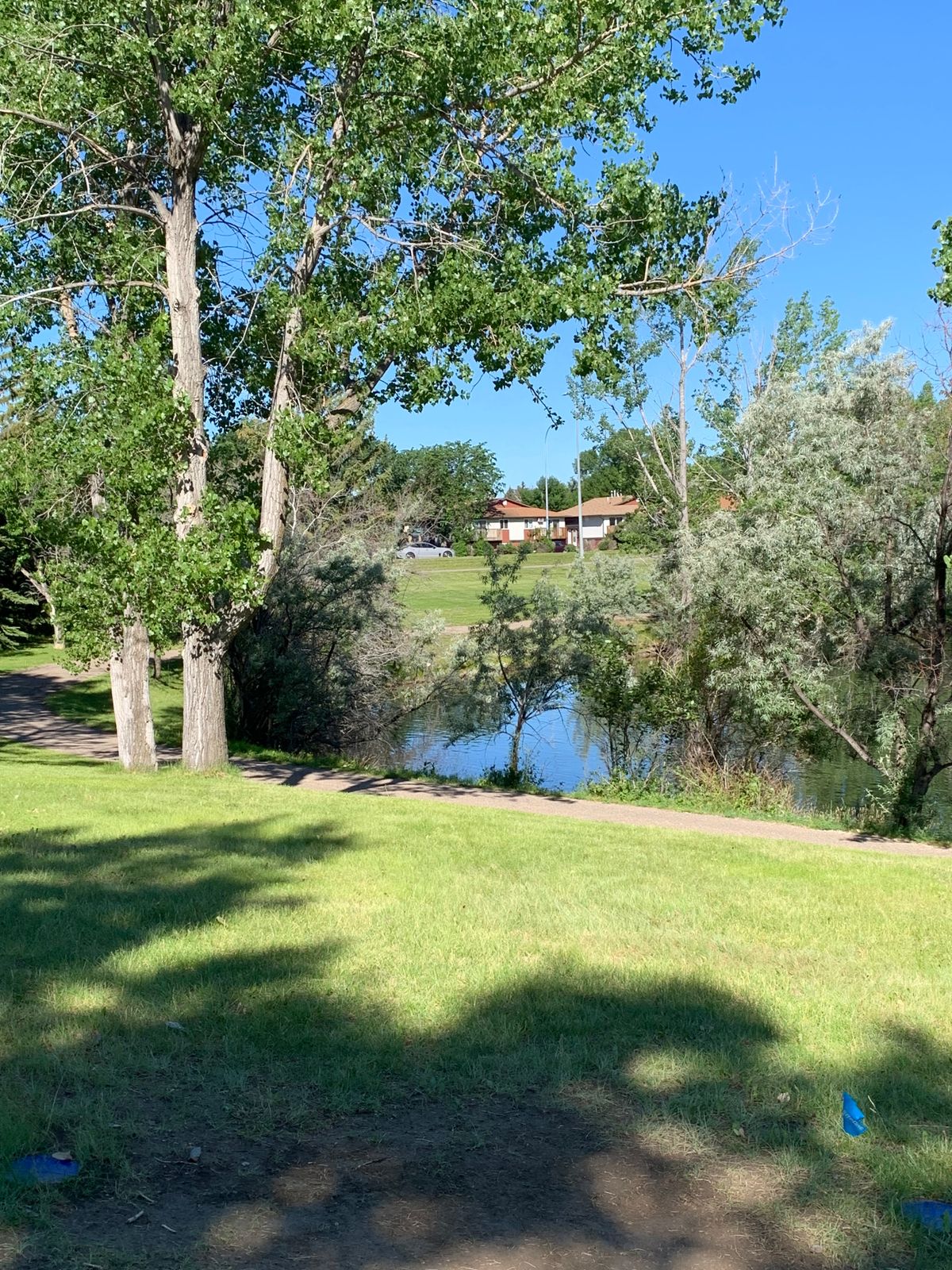Hole 16 tests your mental game throwing for elevation over water