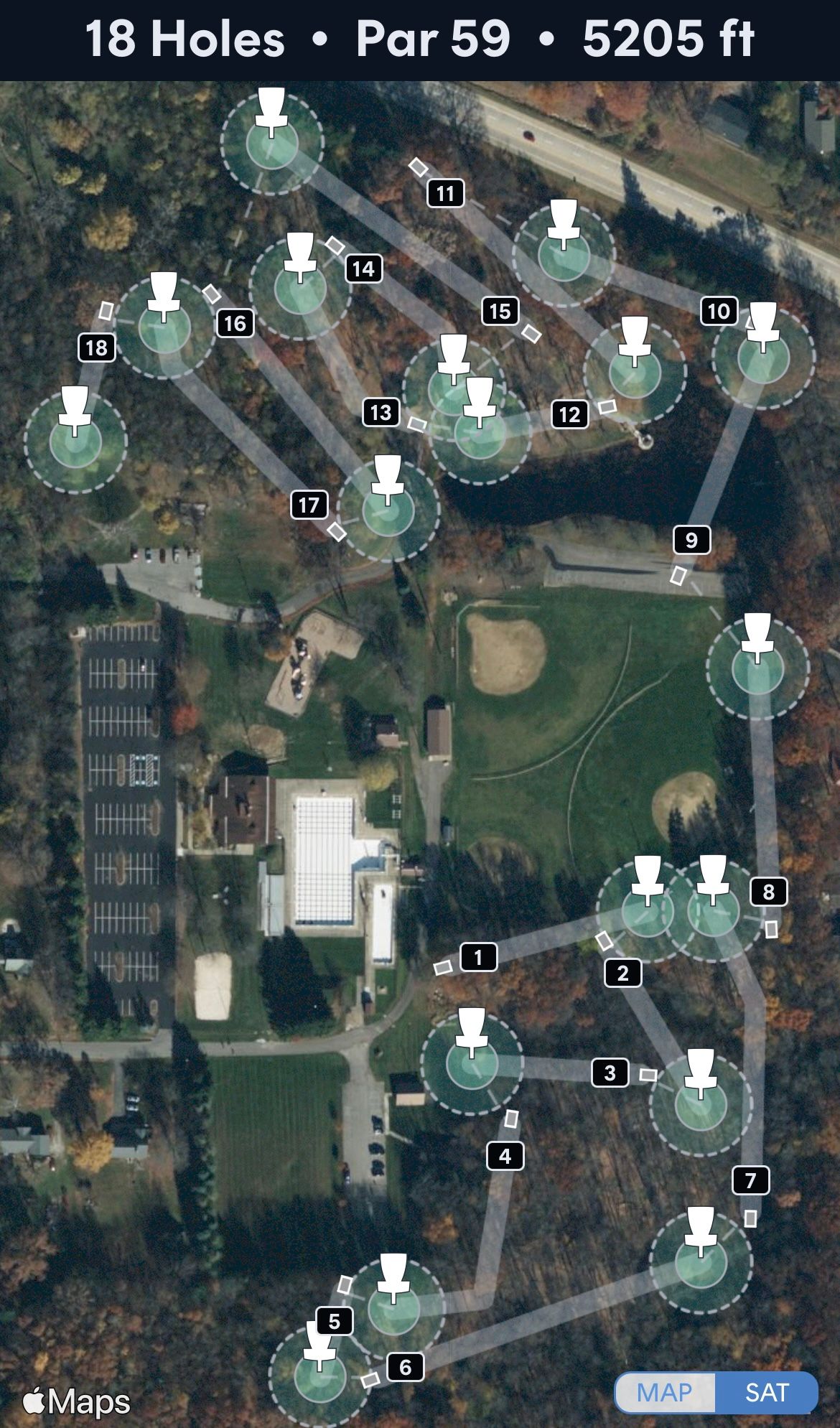 12/18/22 Updated Course Map Par 59