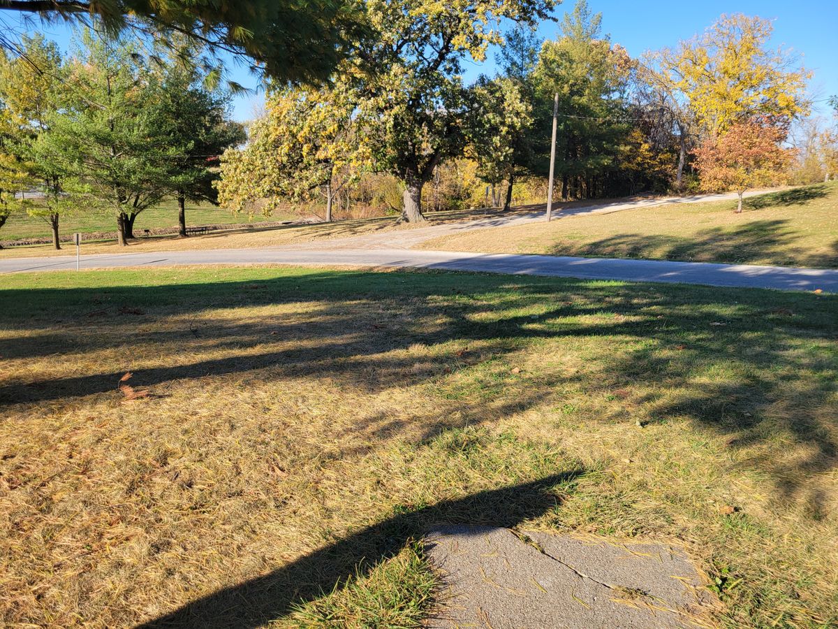 Hole 1 across the road to the bottom corner